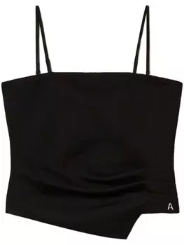 TWINSET топ с драпировкой, черный