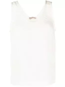 TWINSET топ с фестонами, белый
