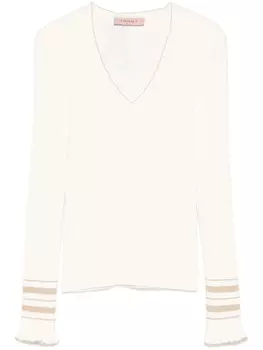 TWINSET топ в рубчик с люрексом, нейтральный