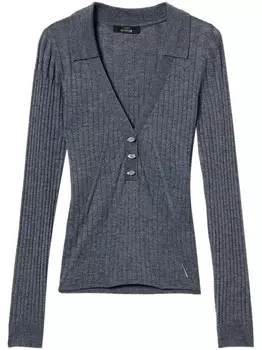 TWINSET топ в рубчик, серый