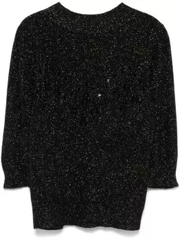TWINSET трикотажная футболка с люрексом, черный