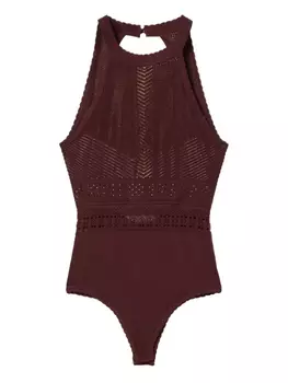 TWINSET трикотажное боди, коричневый
