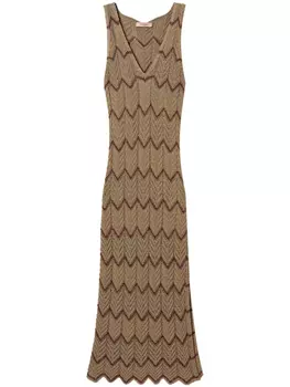 TWINSET трикотажное платье, коричневый