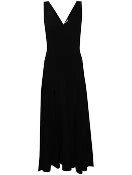 TWINSET трикотажное платье макси со складками, черный