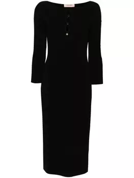 TWINSET трикотажное платье с вырезом, черный