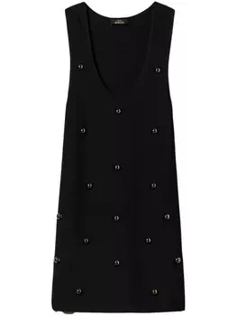 TWINSET трикотажное платье, украшенное заклепками, черный