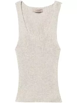 TWINSET трикотажный топ, нейтральный