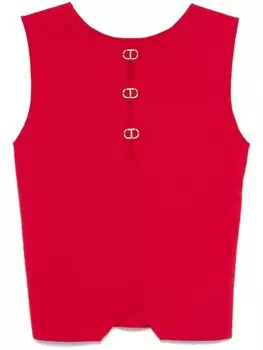 TWINSET трикотажный топ Oval T, красный