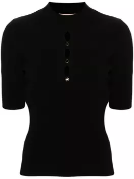 TWINSET трикотажный топ с кристаллами, черный