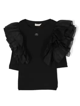 Twinset трикотажный топ с логотипом, черный