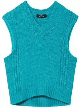 TWINSET трикотажный топ, синий