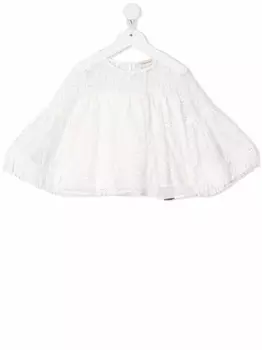 Twinset туника с бахромой и вышивкой, белый