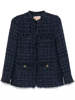 TWINSET твидовый пиджак, синий