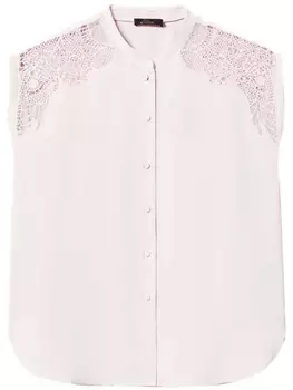 TWINSET твиловая рубашка с вышивкой, розовый