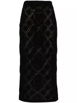 TWINSET юбка ажурной вязки, черный
