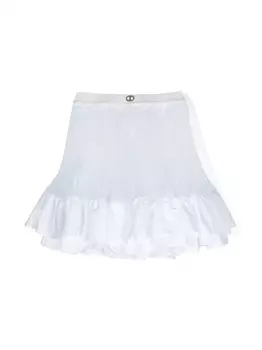 Twinset юбка мини со складками, белый