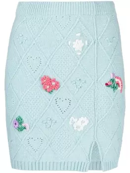 TWINSET юбка мини Treeblend, синий