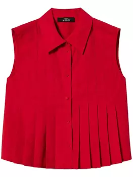 TWINSET укороченная плиссированная рубашка, красный