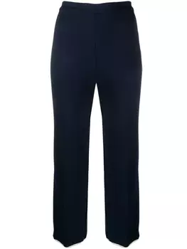TWINSET укороченные брюки с искусственным жемчугом, синий