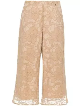 TWINSET укороченные брюки с кружевом, серый