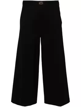 TWINSET укороченные брюки с логотипом, черный