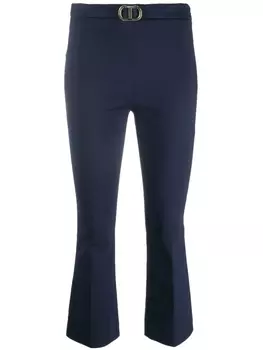 TWINSET укороченные брюки строгого кроя, синий
