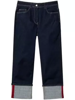 TWINSET укороченные джинсы с подворотами, синий