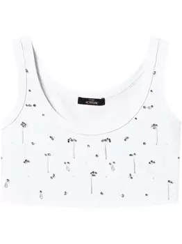 TWINSET укороченный топ с вышивкой, белый