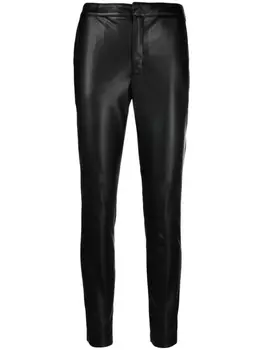 TWINSET узкие брюки с логотипом, черный