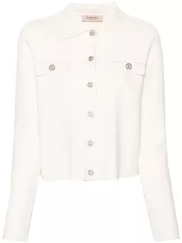 TWINSET жакет с кристаллами, белый
