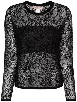 TWINSET жаккардовый топ, черный