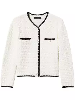 TWINSET жаккардовый жакет, белый