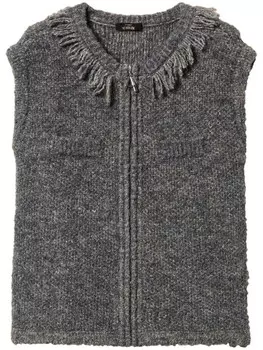 TWINSET жилет из ткани букле, серый