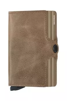 Twinwallet Винтажный кожаный кошелек Taupe Secrid, бежевый