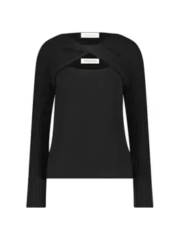 Твист-пуловер Marina Moscone, черный