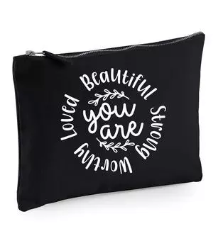 Ты красивая, сильная, достойная, любимая косметичка 60 SECOND MAKEOVER, черный