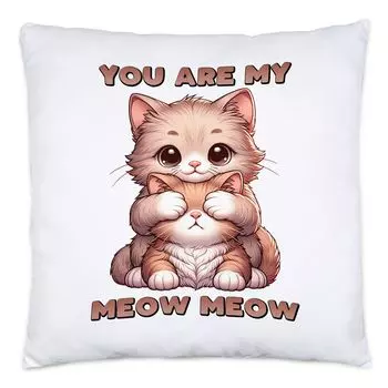 Ты моя мяу-мяу-подушка с милым котом, включая наполнитель, подарок парню и девушке Hey!Print