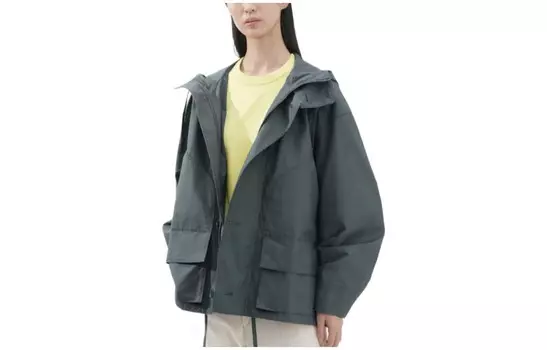 U Коллекция Куртка Унисекс Темно-серый Uniqlo, темно-серый
