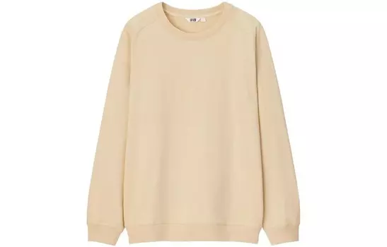 U Коллекция Толстовка Мужская Кремовая Uniqlo, кремовый