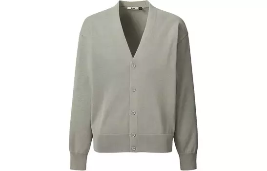 U Коллекция Трикотаж Мужской Небесно-Серый Uniqlo, серый