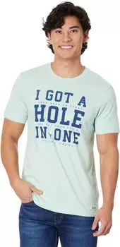 У меня дырка в одной футболке Crusher-Lite с коротким рукавом Life is Good, цвет Sage Green