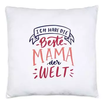 У меня есть подушка для лучшей мамы в мире, включая наполнитель для подарка ко Дню матери. Лучшая мама, любимая мама Hey!Print