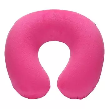 U-образная подушка для шеи, надувная пена с эффектом памяти, рельефный подголовник для сна, U-образная подушка, аксессуары для самолетов - розово-красный Stuttg