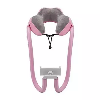 U-образная подушка для зала, мягкая подушка для пенсионеров с регулируемым кронштейном для держателя телефона-красный Stuttg