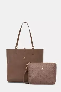 U.S. Polo Assn. двусторонняя сумка Новый, коричневый