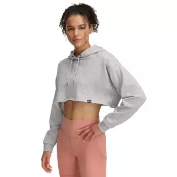 UA Icon Terry Crop Hoodie Under Armour женская толстовка, серый