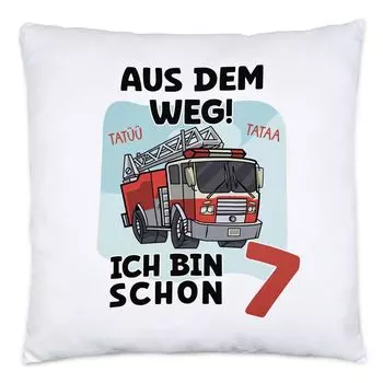 Убрано с дороги, у меня уже 7 подушек С Днем Рождения, 7-й День Рождения, Счастливые Годы, Празднование Вечеринки Пожарных Hey!Print