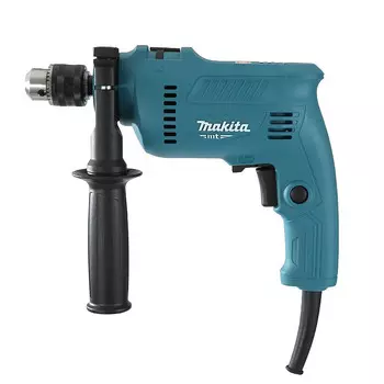 Ударная электрическая дрель Makita, электрическая отвертка для сверления отверстий с высоким крутящим моментом M0800B, регулировка скорости вперед и назад, 10 мм, 500 Вт