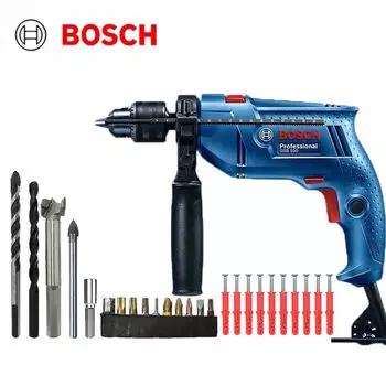 Ударная дрель Bosch, электрическая отвертка, набор инструментов для электрической дрели GSB550