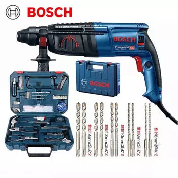 Ударная дрель Bosch, электрический молоток, электрический кирка, электрическая дрель, набор трехразовых инструментов, ударная дрель с электрическим молотком промышленного класса